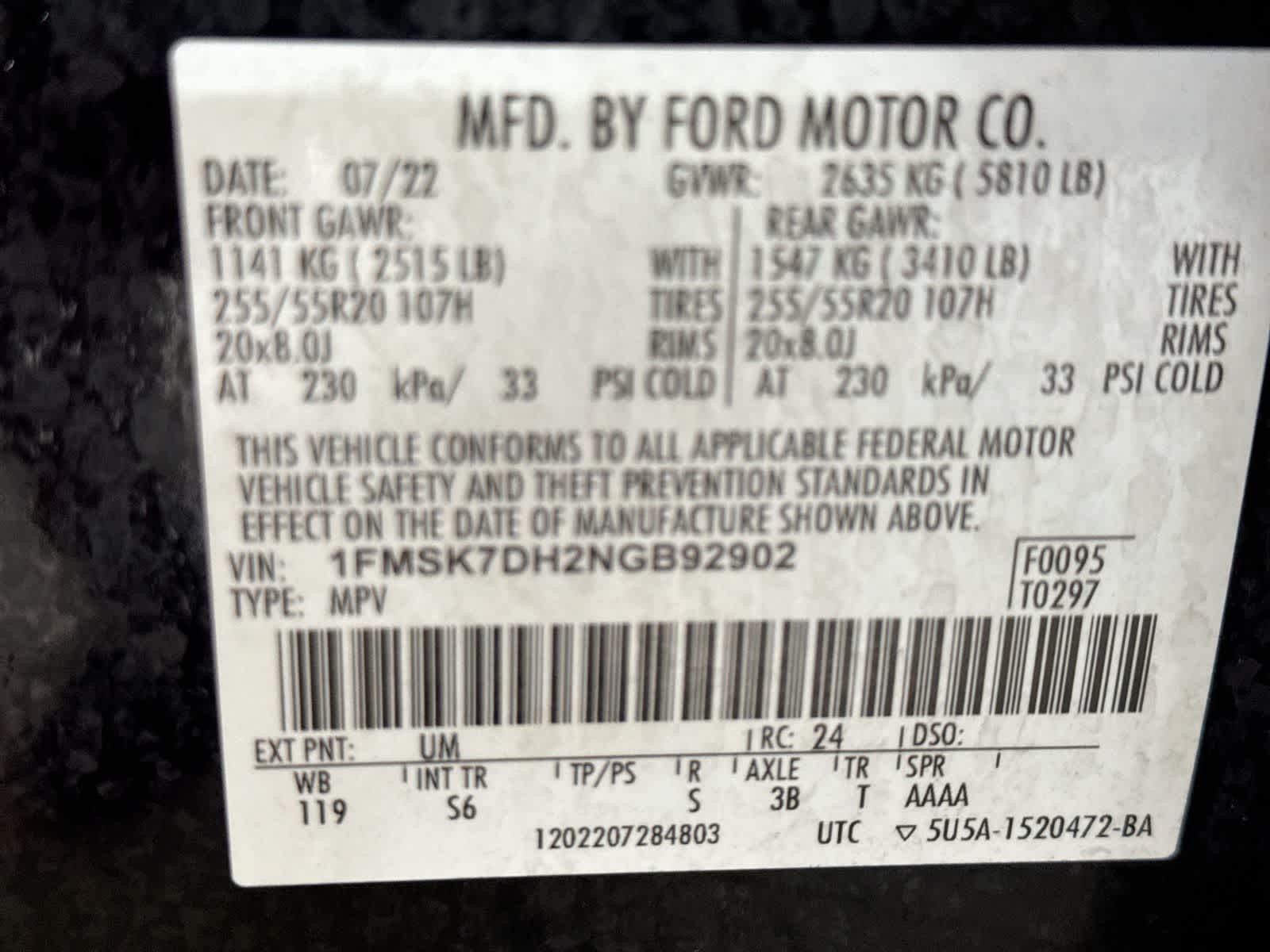 Ford Explorer XLT 2022