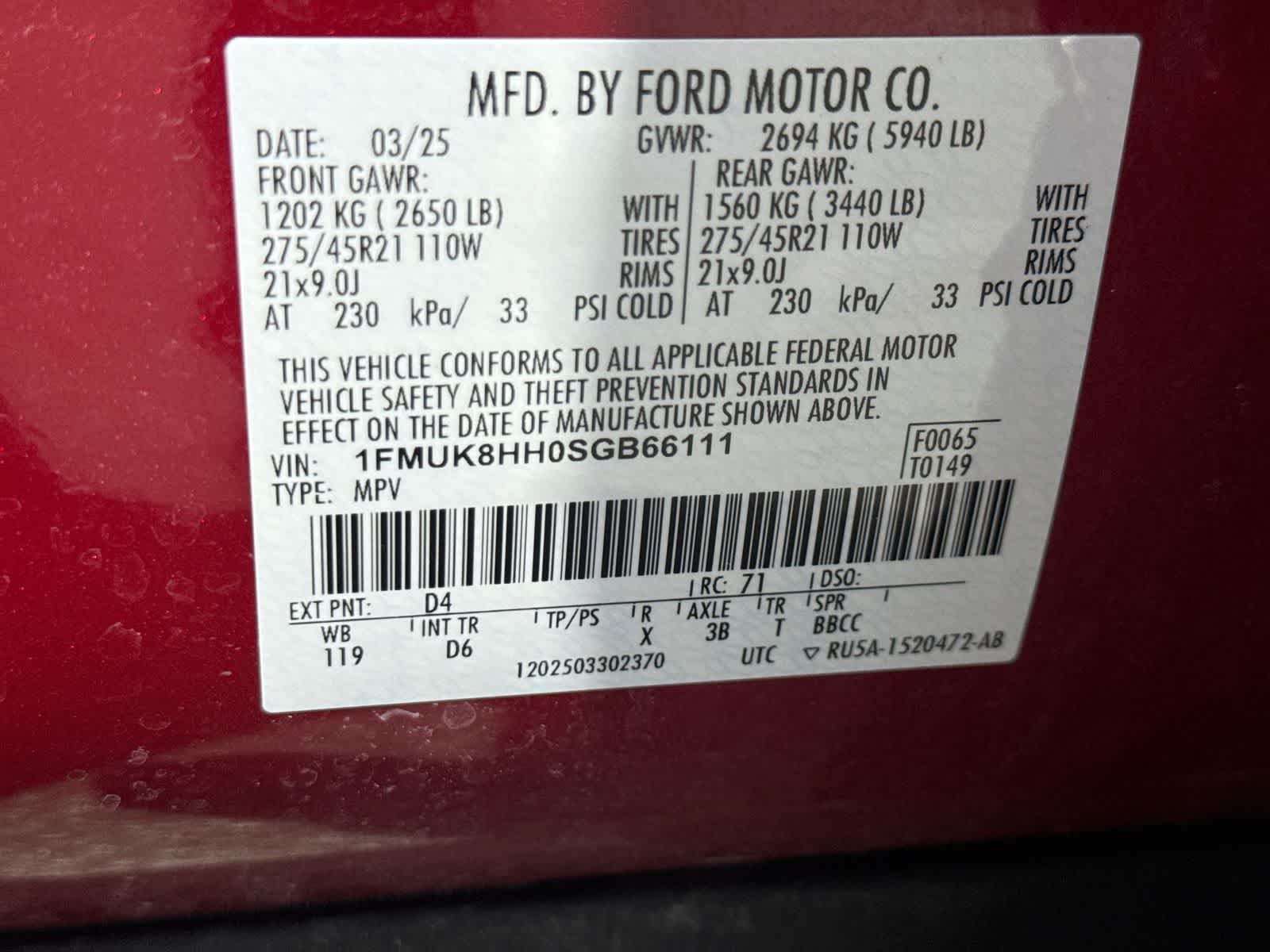 Ford Explorer Platinum 2025
