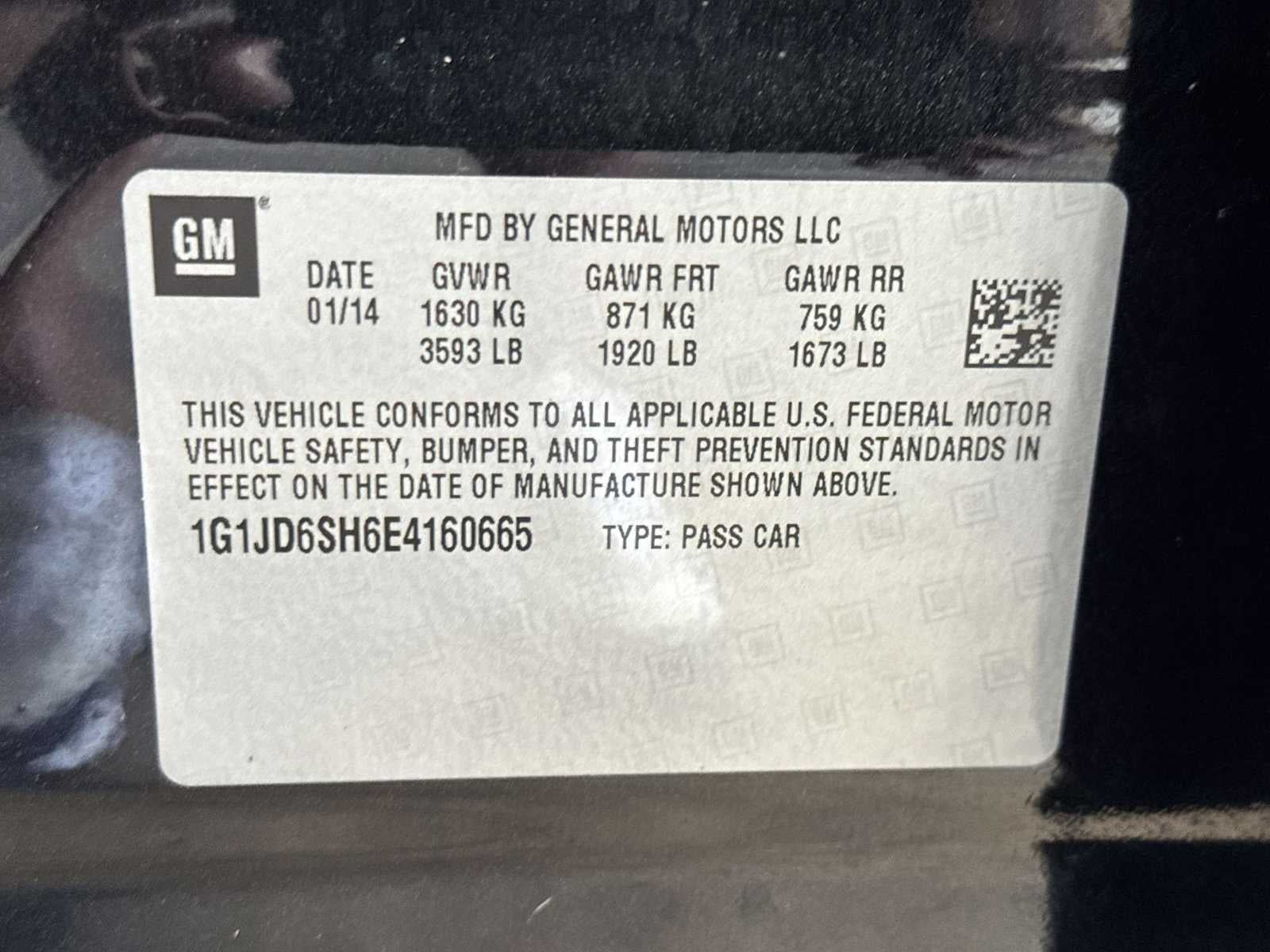 Chevrolet Sonic LT 2014