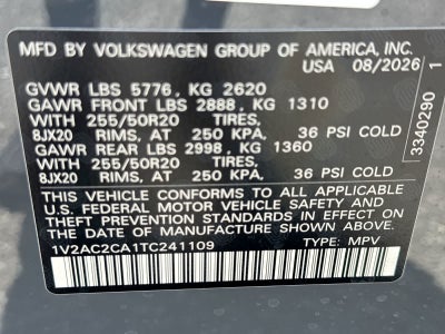 2026 Volkswagen Atlas Cross Sport 2.0T SEL R-Line Negro