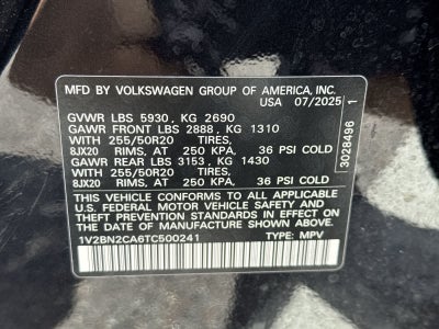 2026 Volkswagen Atlas 2.0T SEL