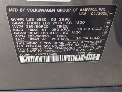 2025 Volkswagen Atlas 2.0T SEL