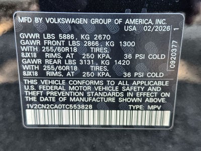 Volkswagen Atlas 2.0T Peak Edition 2026