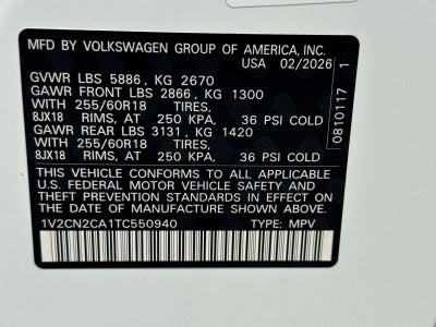 Volkswagen Atlas 2.0T Peak Edition 2026