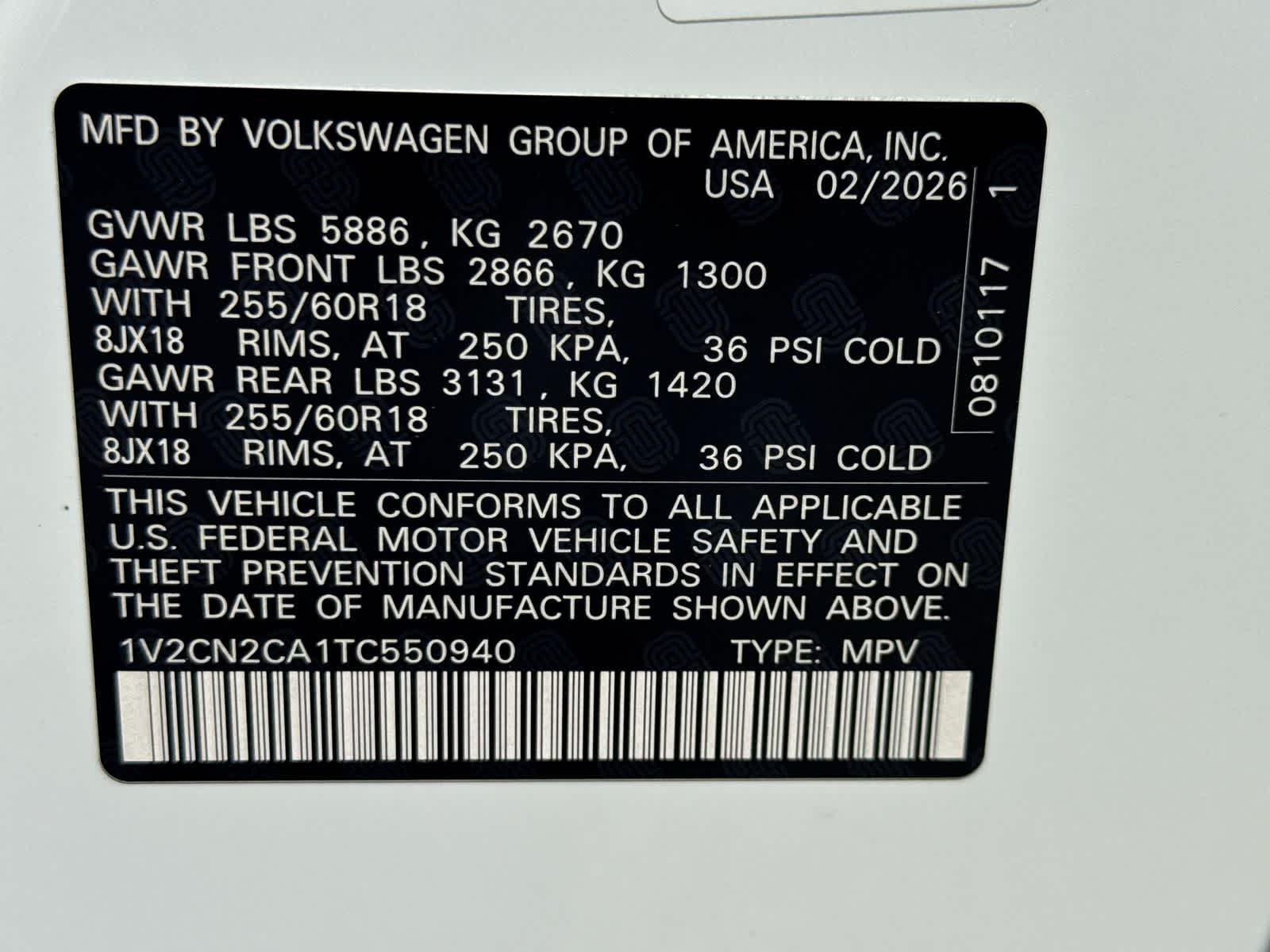 Volkswagen Atlas 2.0T Peak Edition 2026
