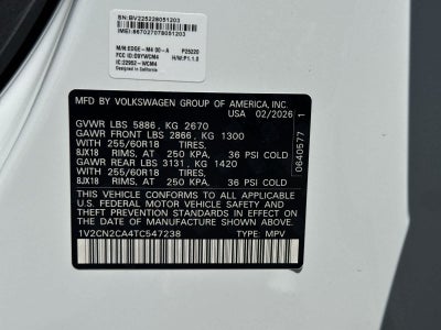 Volkswagen Atlas 2.0T Peak Edition 2026