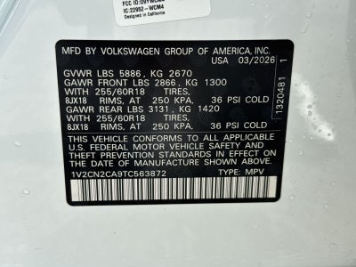 Volkswagen Atlas 2.0T Peak Edition 2026