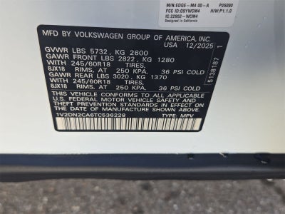 2026 Volkswagen Atlas 2.0T SE