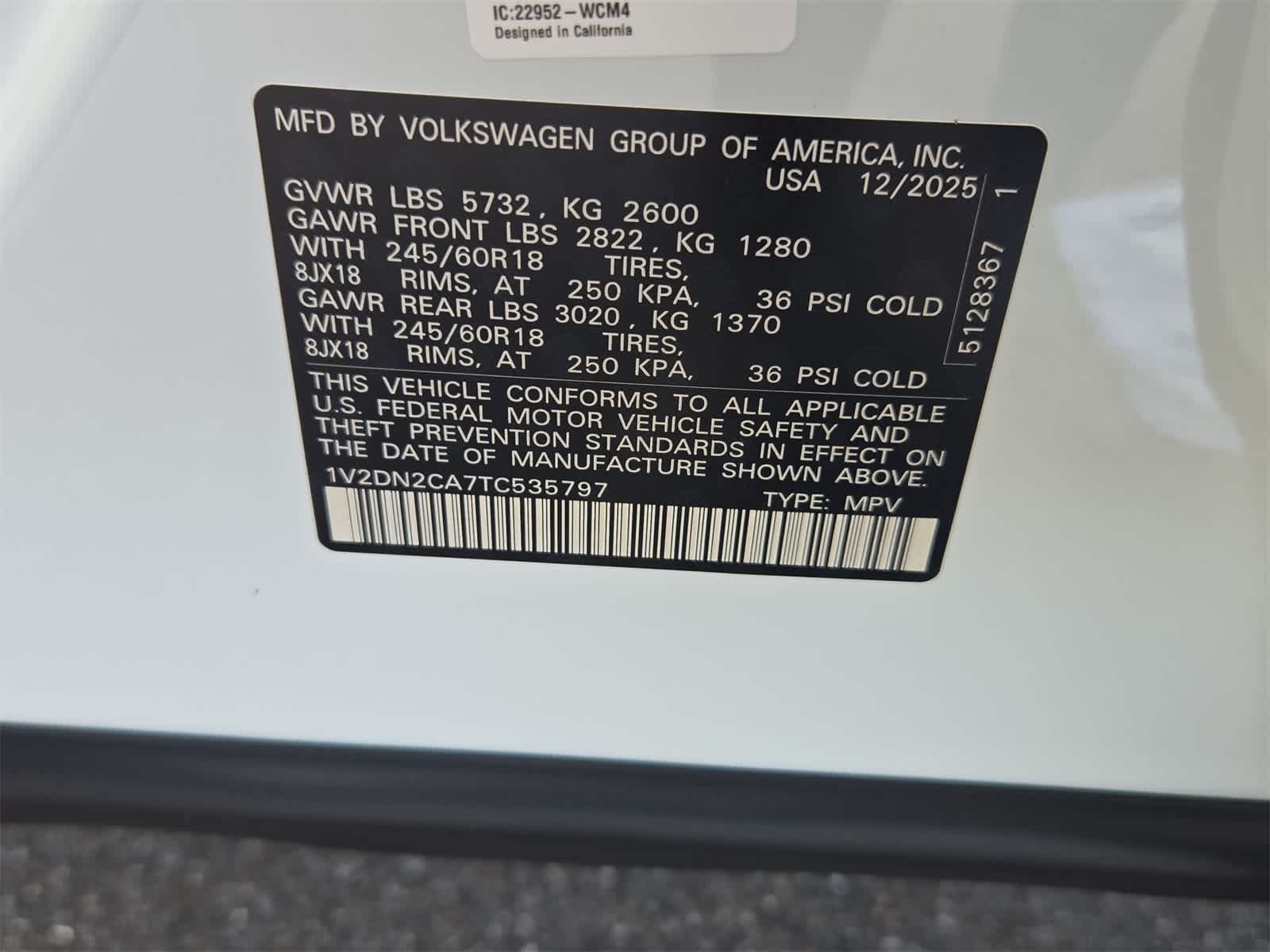 2026 Volkswagen Atlas 2.0T SE