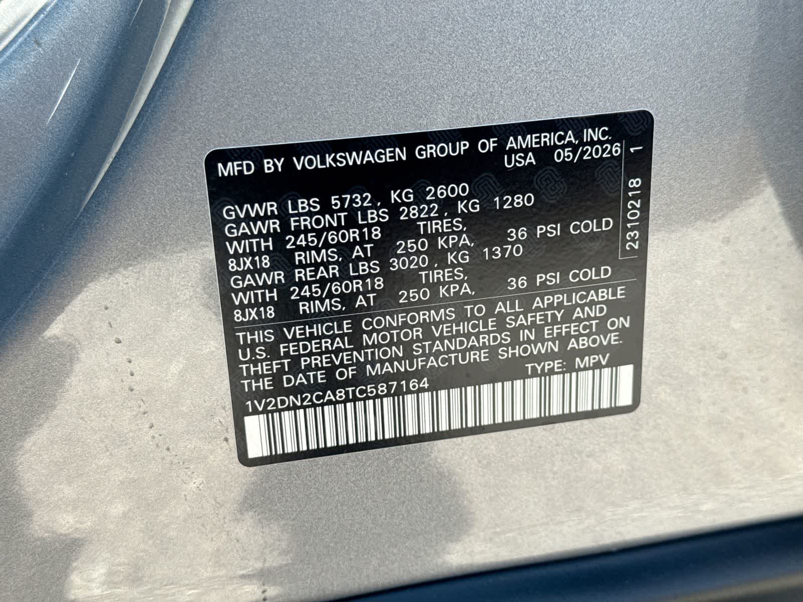 2026 Volkswagen Atlas 2.0T SE