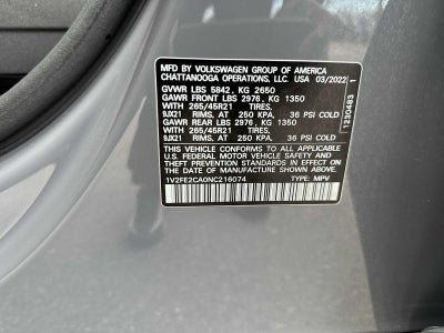 Volkswagen Atlas Cross Sport 3.6L V6 SEL Premium R-Line 2022