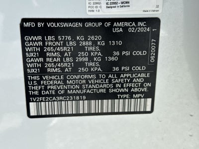 Volkswagen Atlas Cross Sport 2.0T SEL Premium R-Line 2024