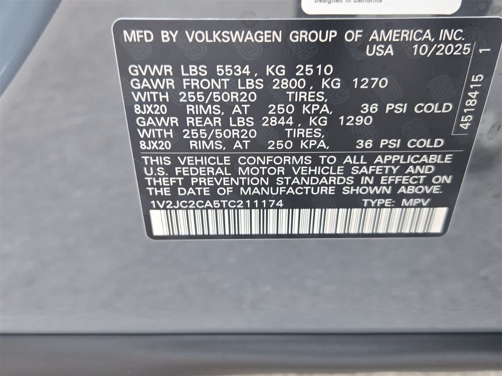 2026 Volkswagen Atlas Cross Sport 2.0T SE con tecnología