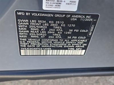 2026 Volkswagen Atlas Cross Sport 2.0T SE con tecnología