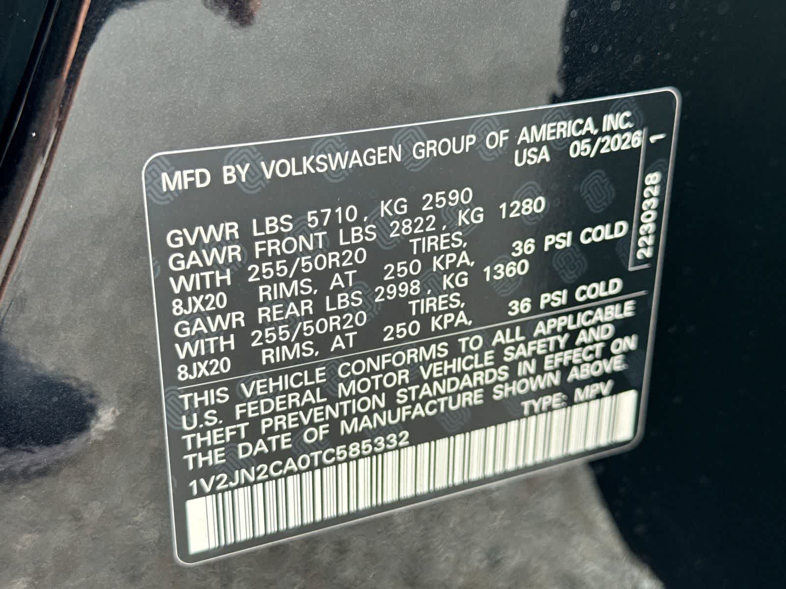Volkswagen Atlas 2.0T SE con tecnología 2026