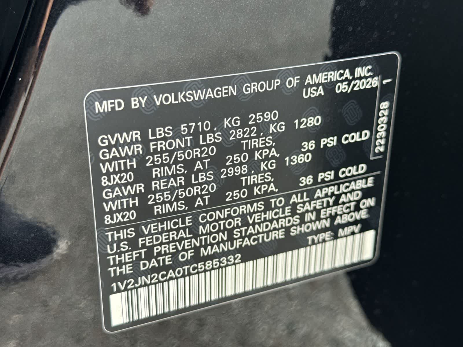 Volkswagen Atlas 2.0T SE con tecnología 2026