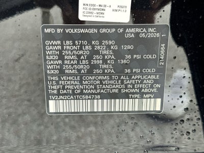 Volkswagen Atlas 2.0T SE con tecnología 2026