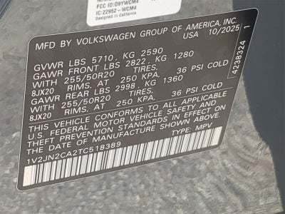 Volkswagen Atlas 2.0T SE con tecnología 2026