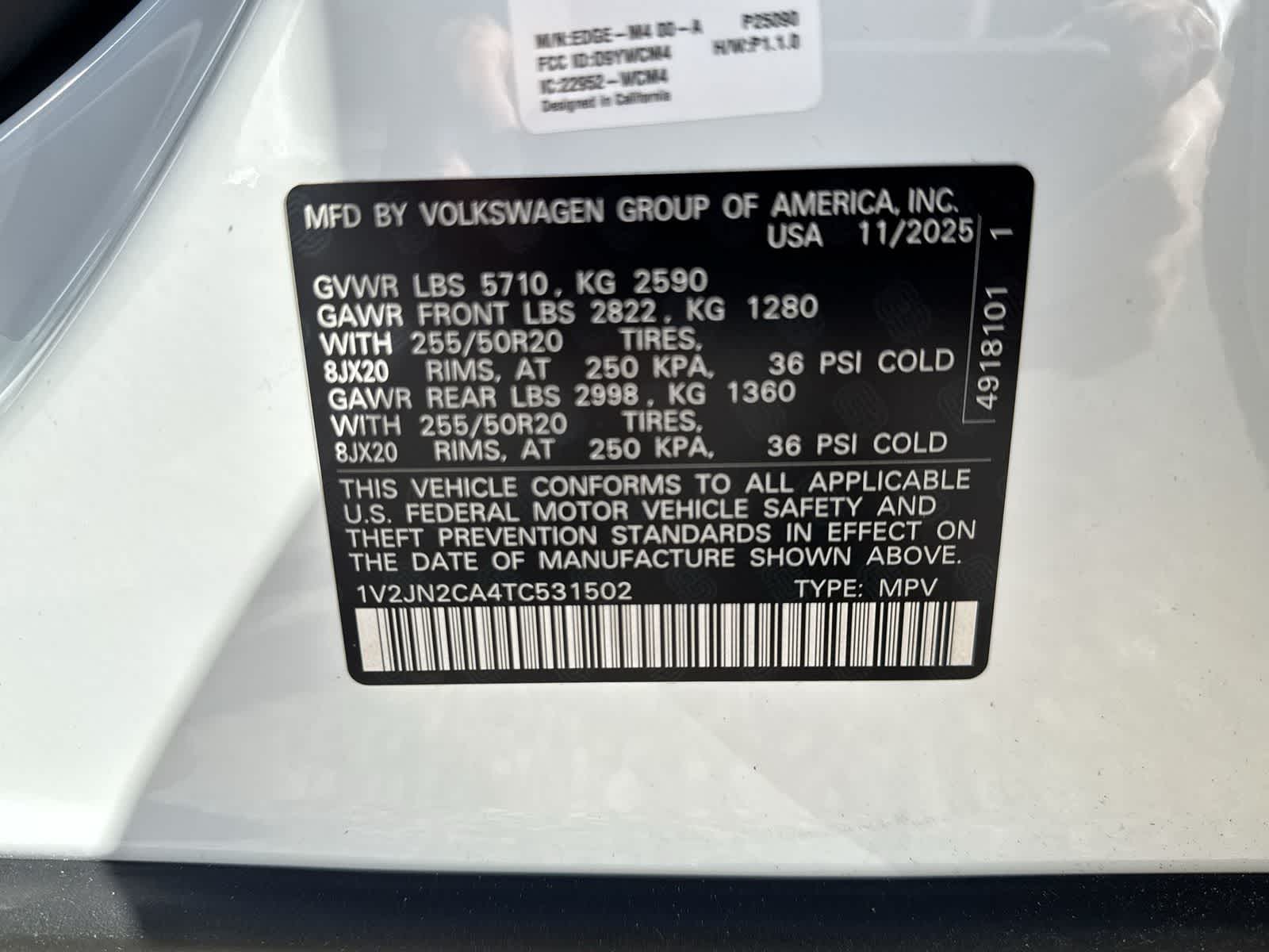Volkswagen Atlas 2.0T SE con tecnología 2026