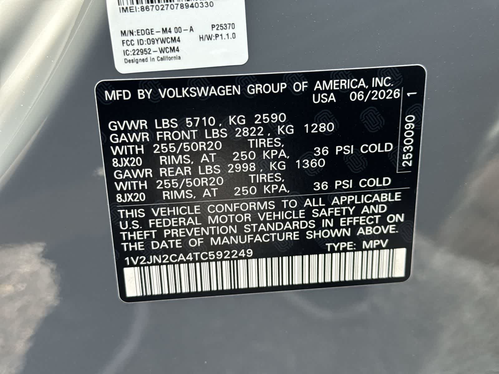 Volkswagen Atlas 2.0T SE con tecnología 2026
