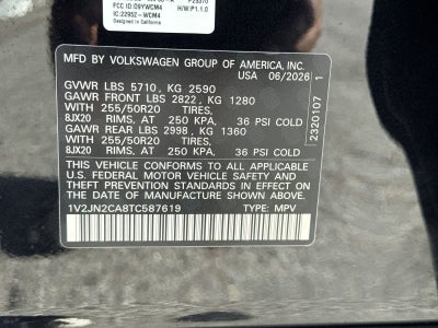 Volkswagen Atlas 2.0T SE con tecnología 2026