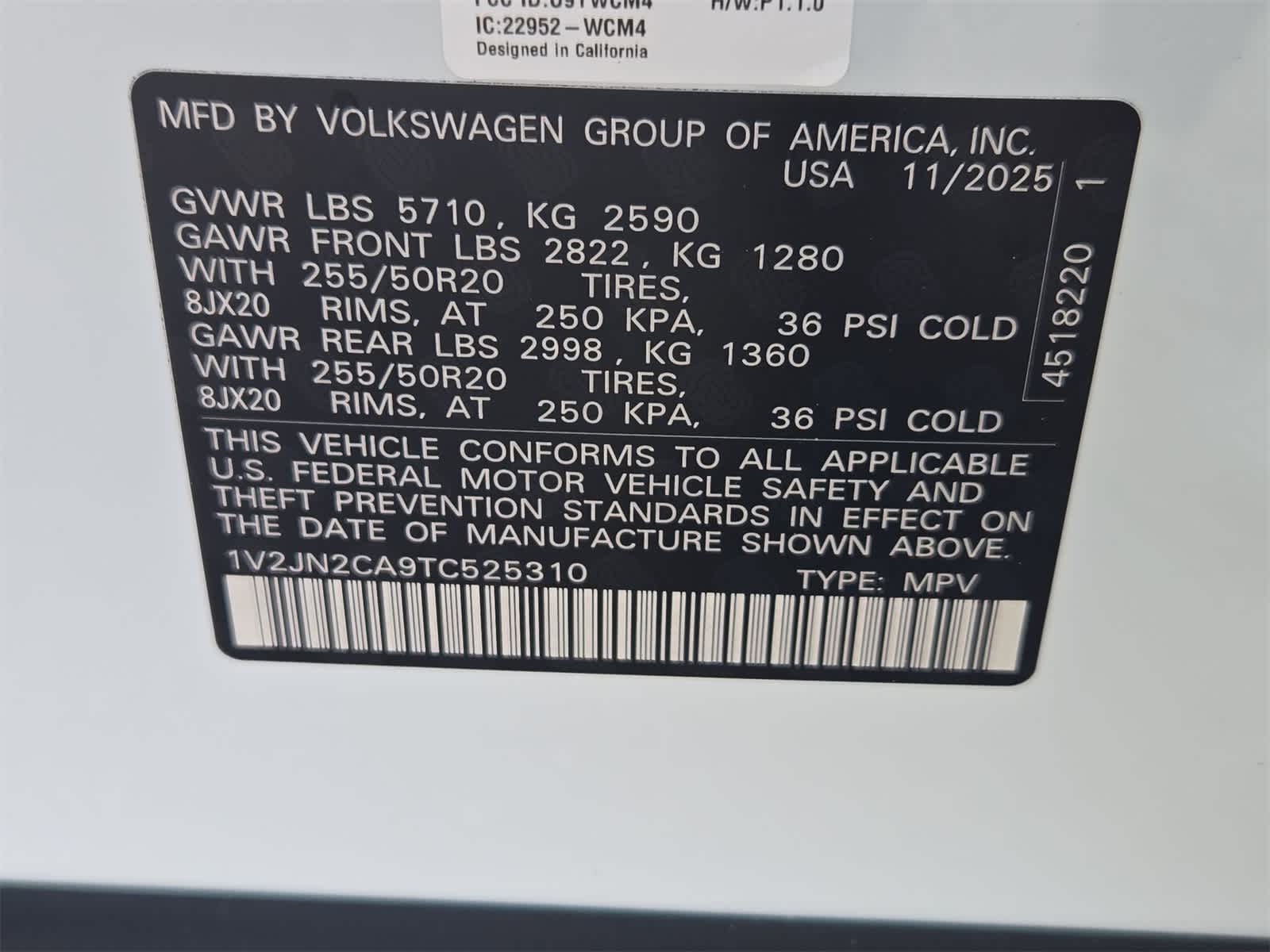 Volkswagen Atlas 2.0T SE con tecnología 2026