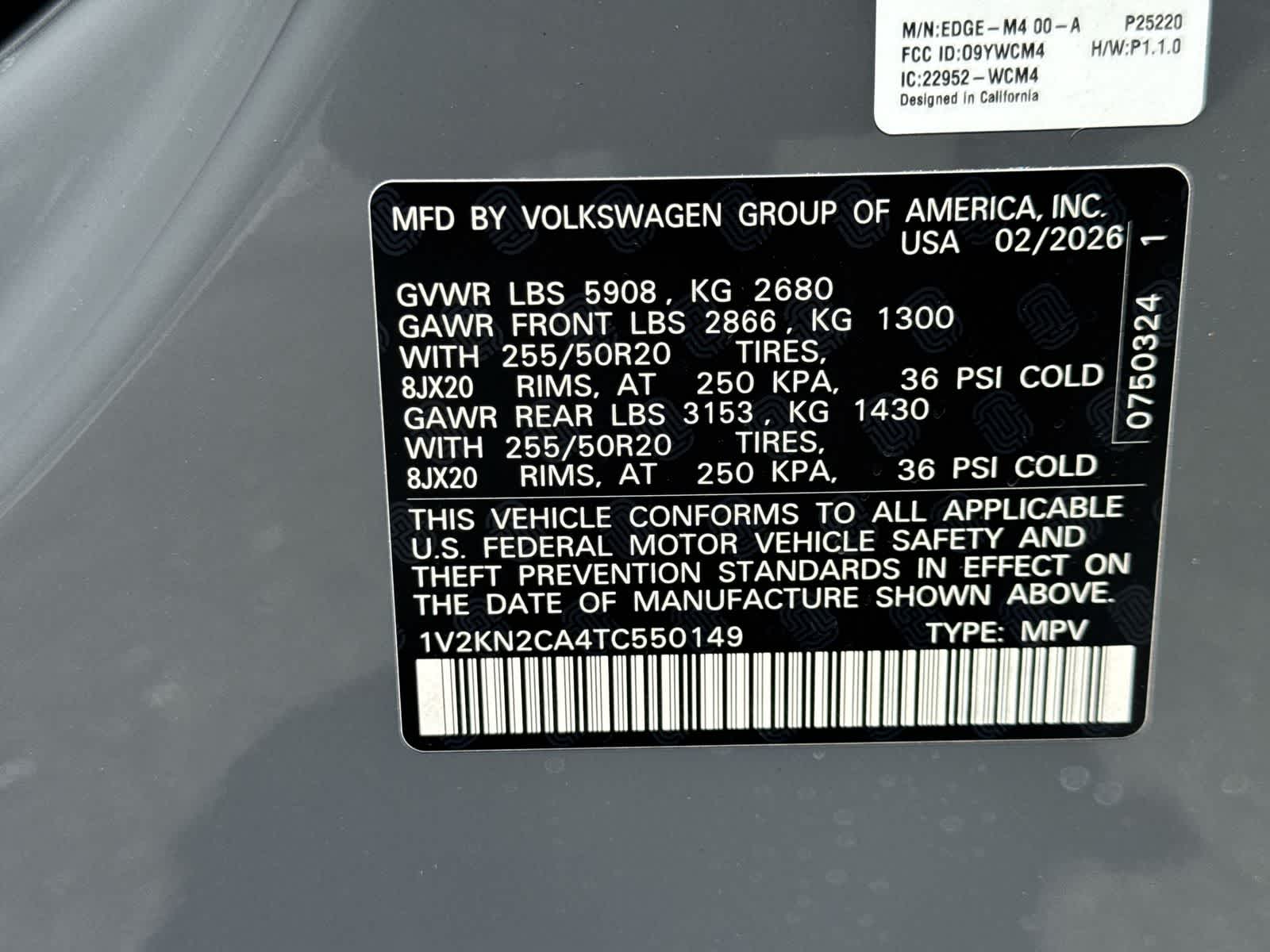 Volkswagen Atlas 2.0T SE con tecnología 2026