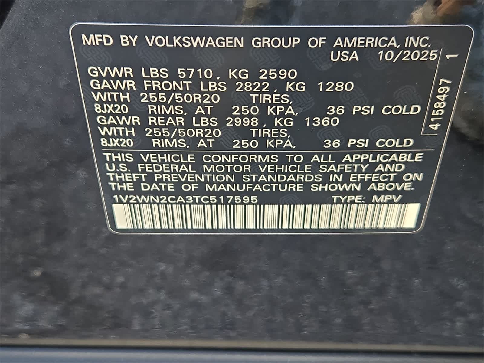 Volkswagen Atlas 2.0T SE con tecnología 2026