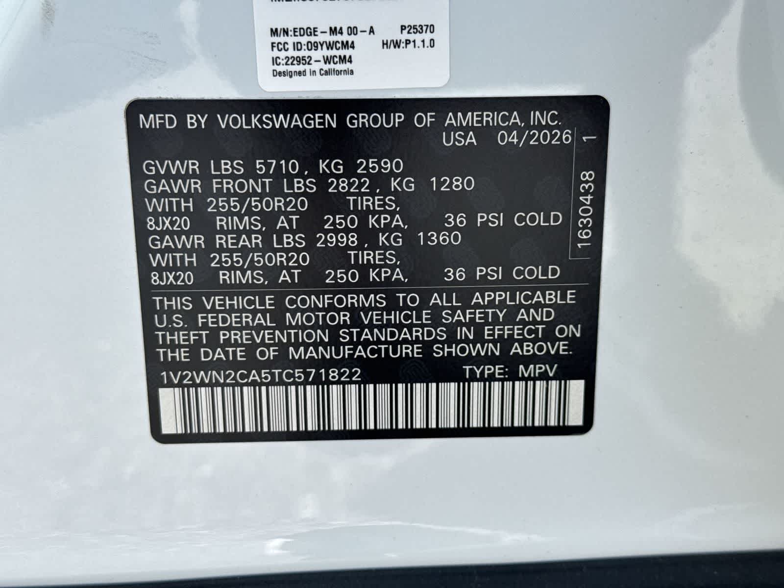 Volkswagen Atlas 2.0T SE con tecnología 2026