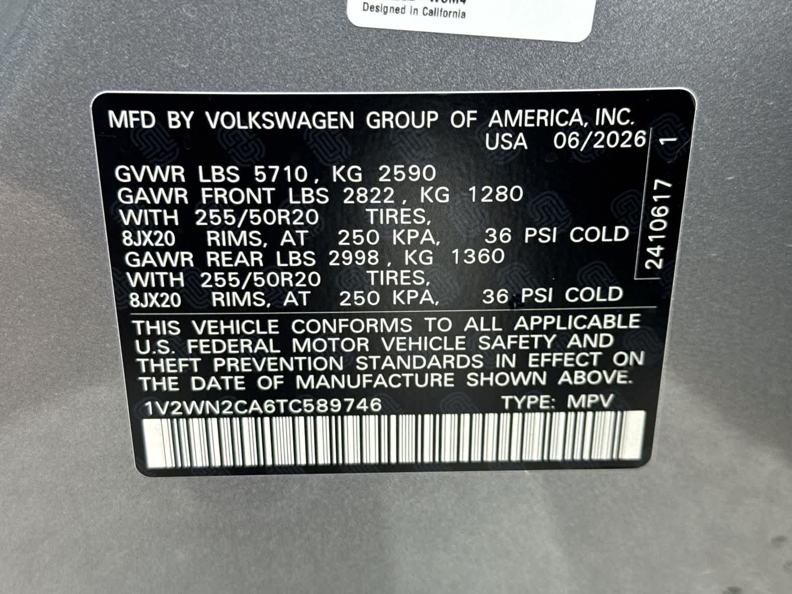 Volkswagen Atlas 2.0T SE con tecnología 2026