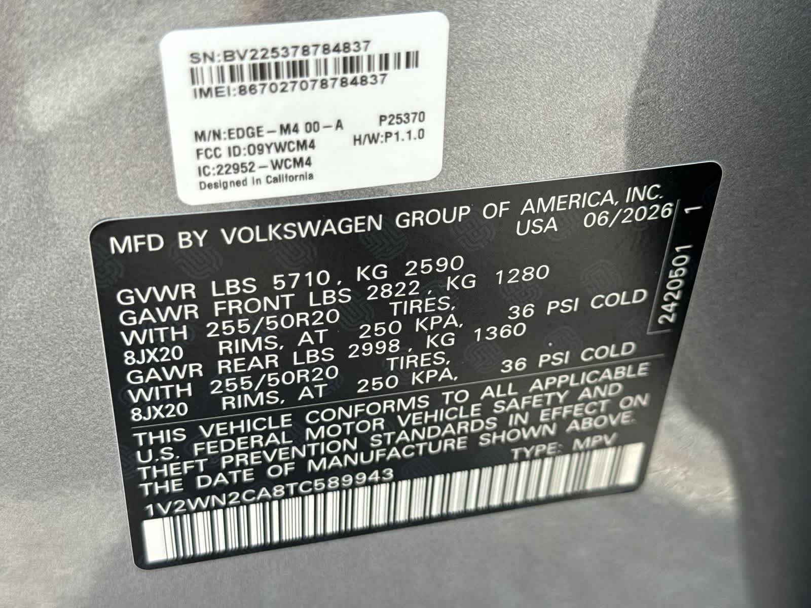 Volkswagen Atlas 2.0T SE con tecnología 2026