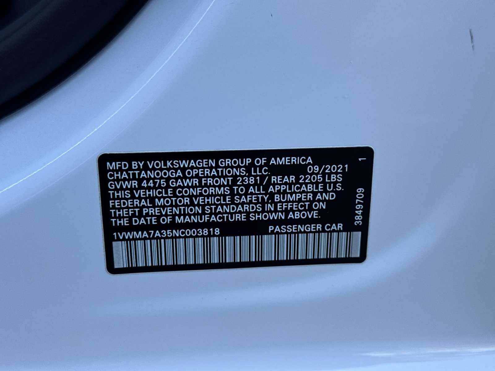 Volkswagen Passat 2.0T R-Line 2022