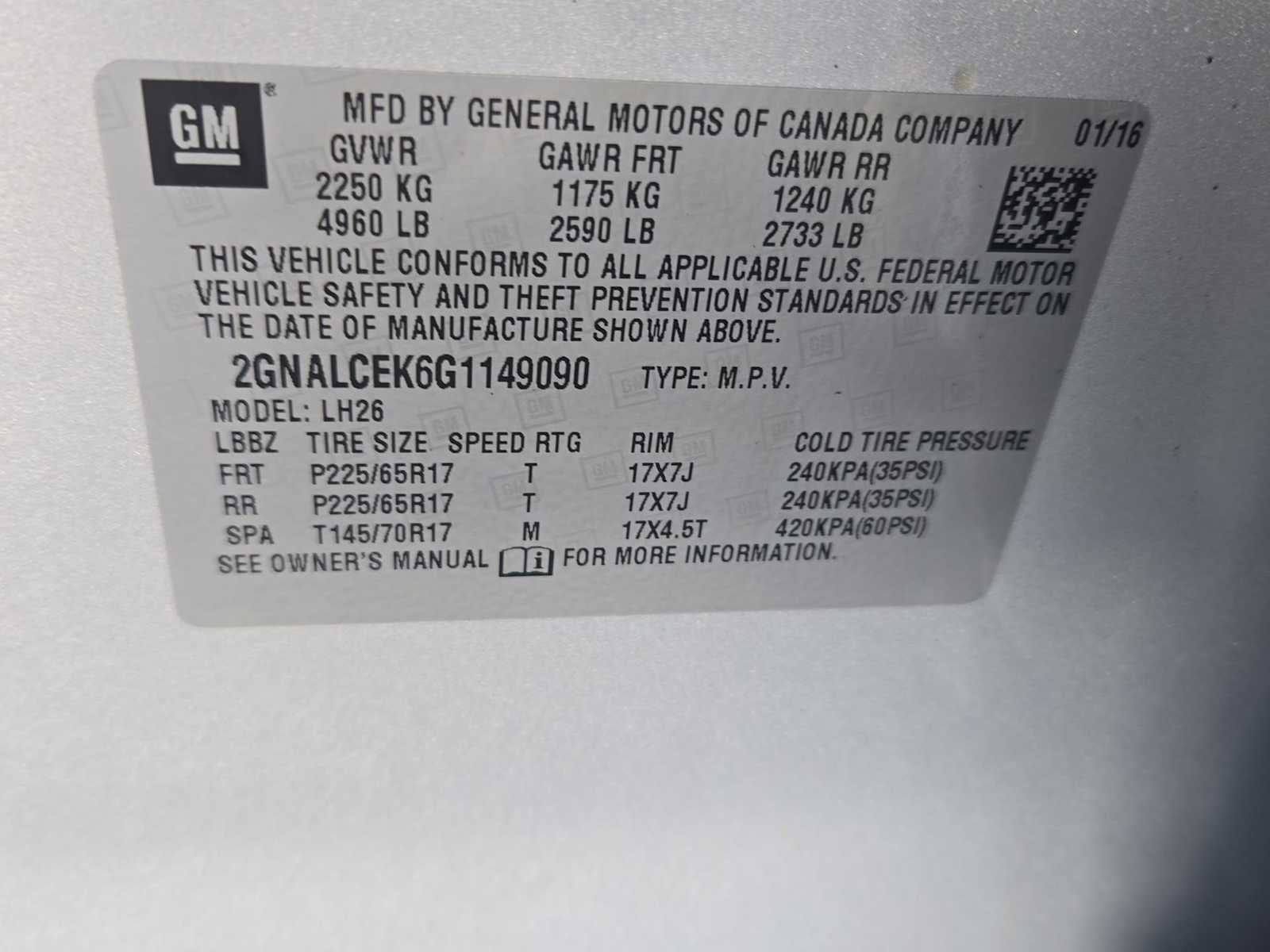 2016 Chevrolet Equinox LT