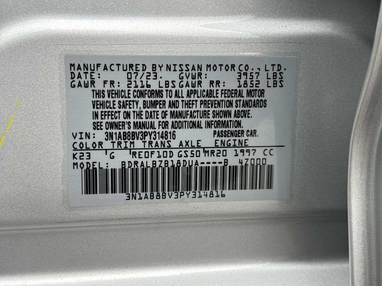 Nissan Sentra S 2023