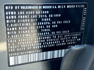 Volkswagen Taos 1.5T S de 2027