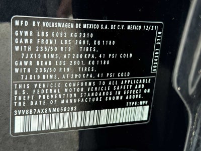 2022 Volkswagen Tiguan SE R-Line Negro