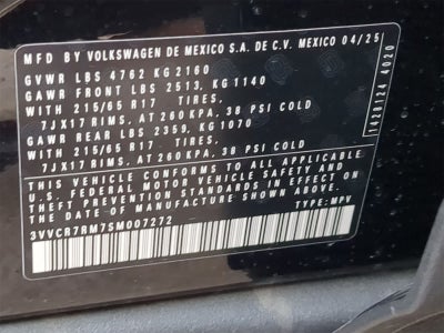 2025 Volkswagen Tiguan 2.0T S