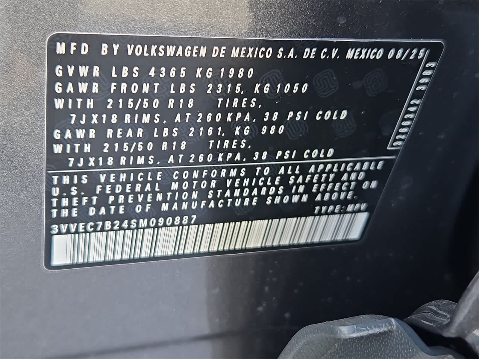 2025 Volkswagen Taos 1.5T SE