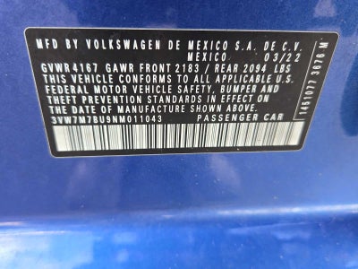 2022 Volkswagen Jetta SE