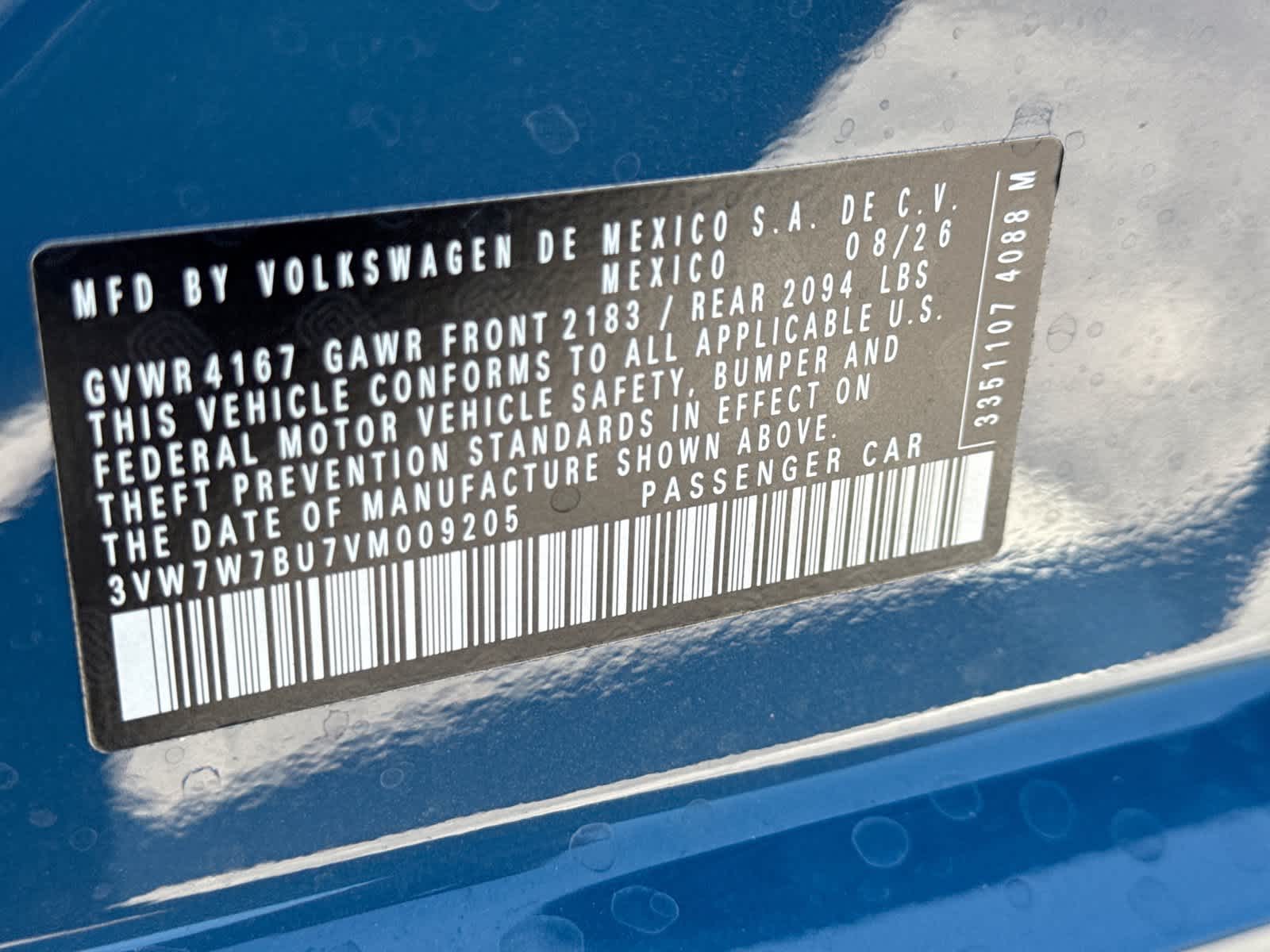 Volkswagen Jetta 1.8T SE de 2027
