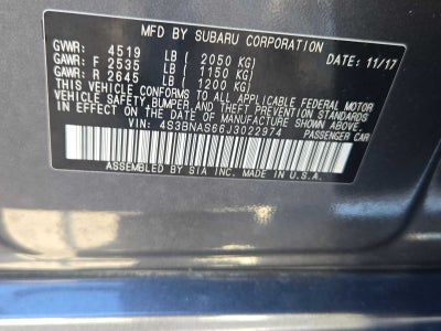 Subaru Legacy Sport 2018