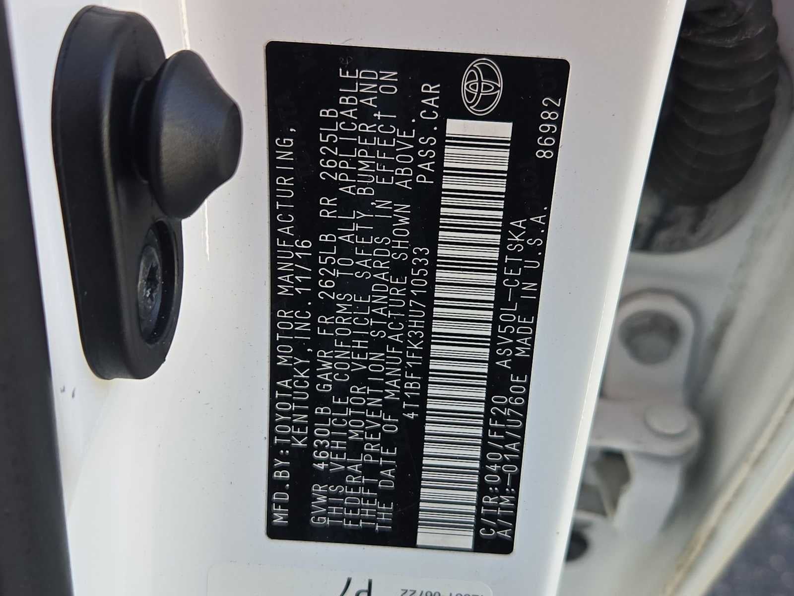 Toyota Camry LE 2017