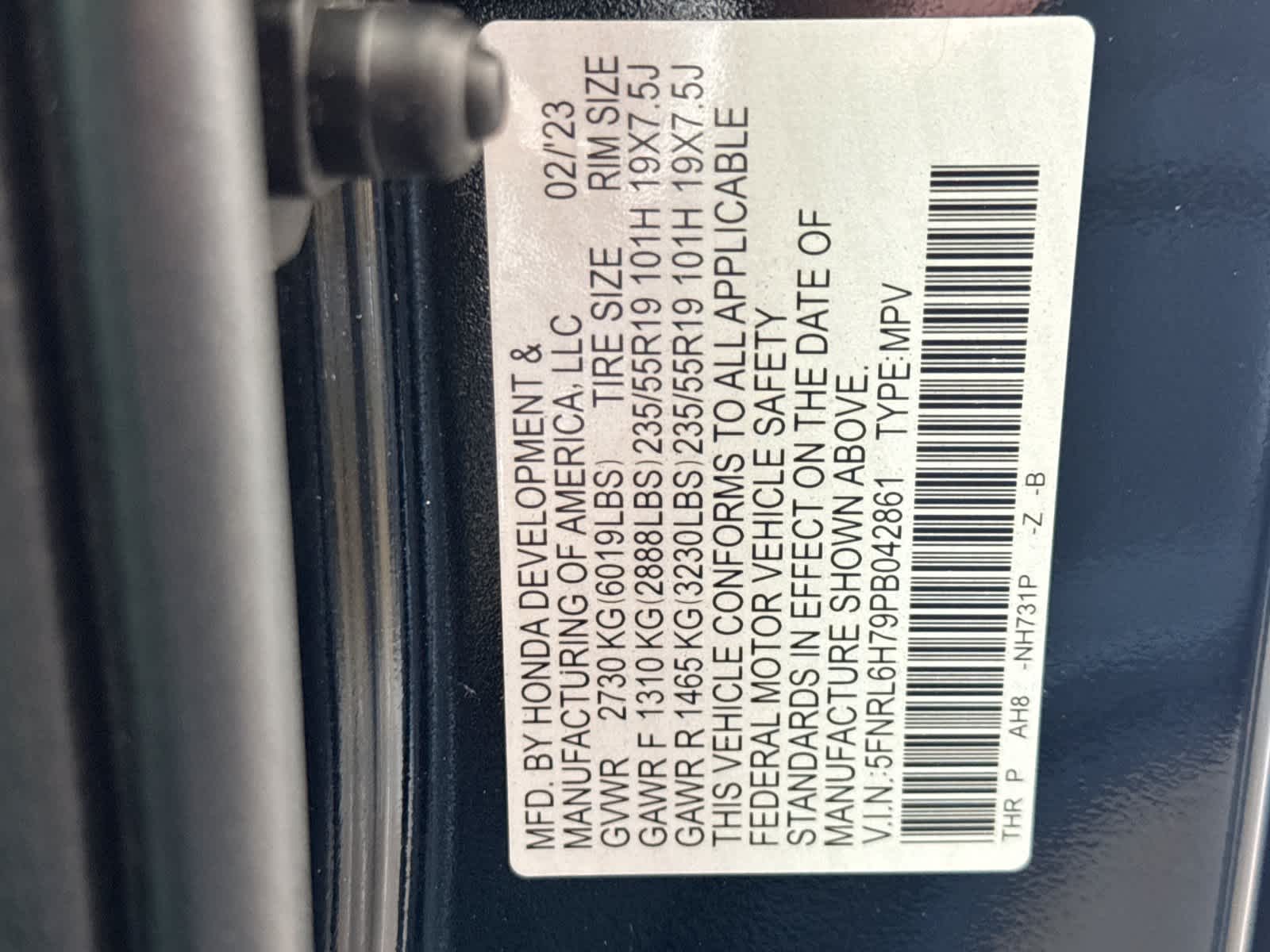 Honda Odyssey Sport 2023