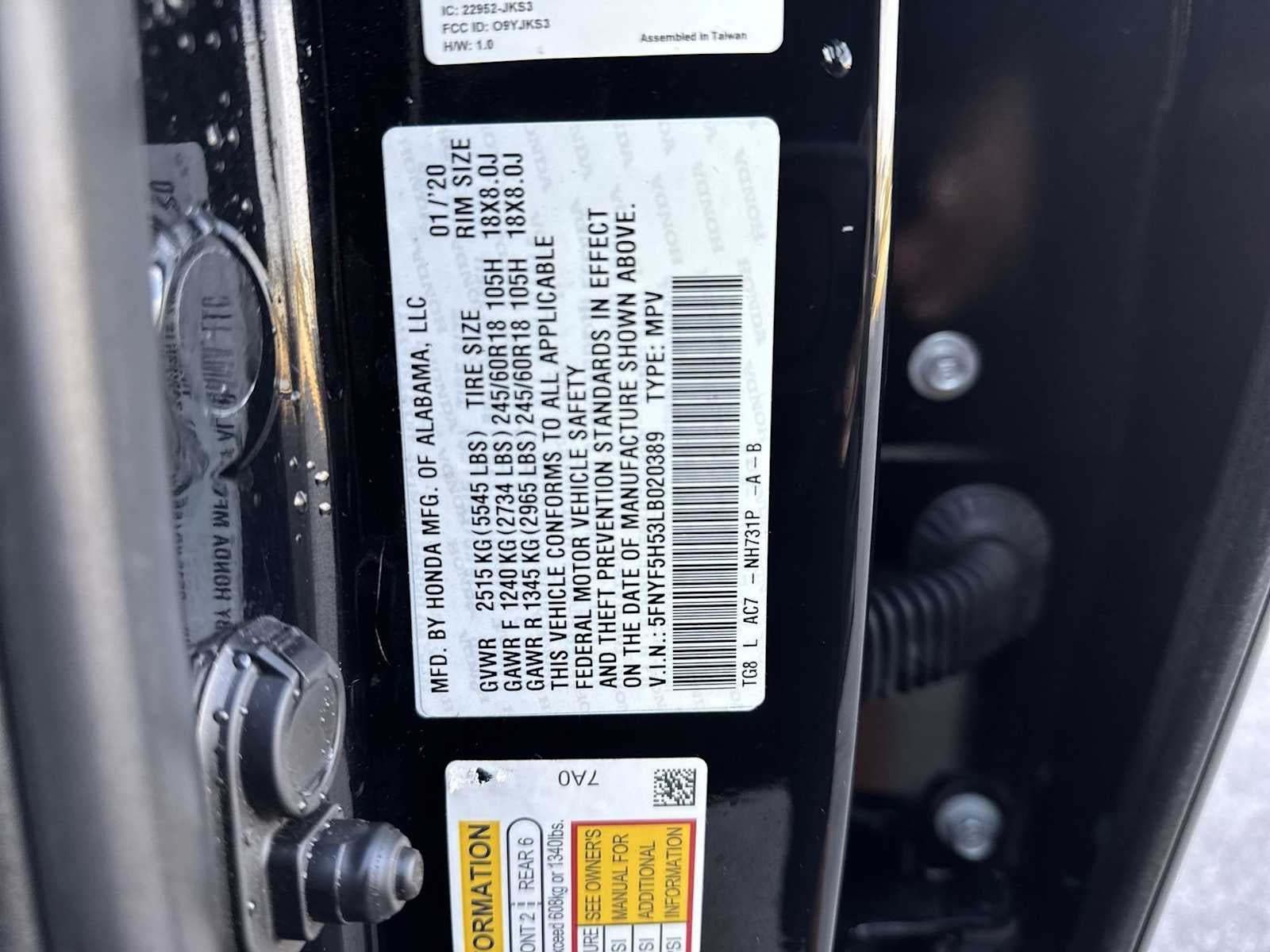 Honda Pilot EX-L 2020