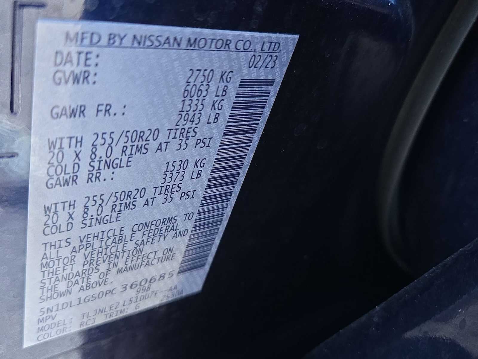 2023 INFINITI QX60 SENSORIAL