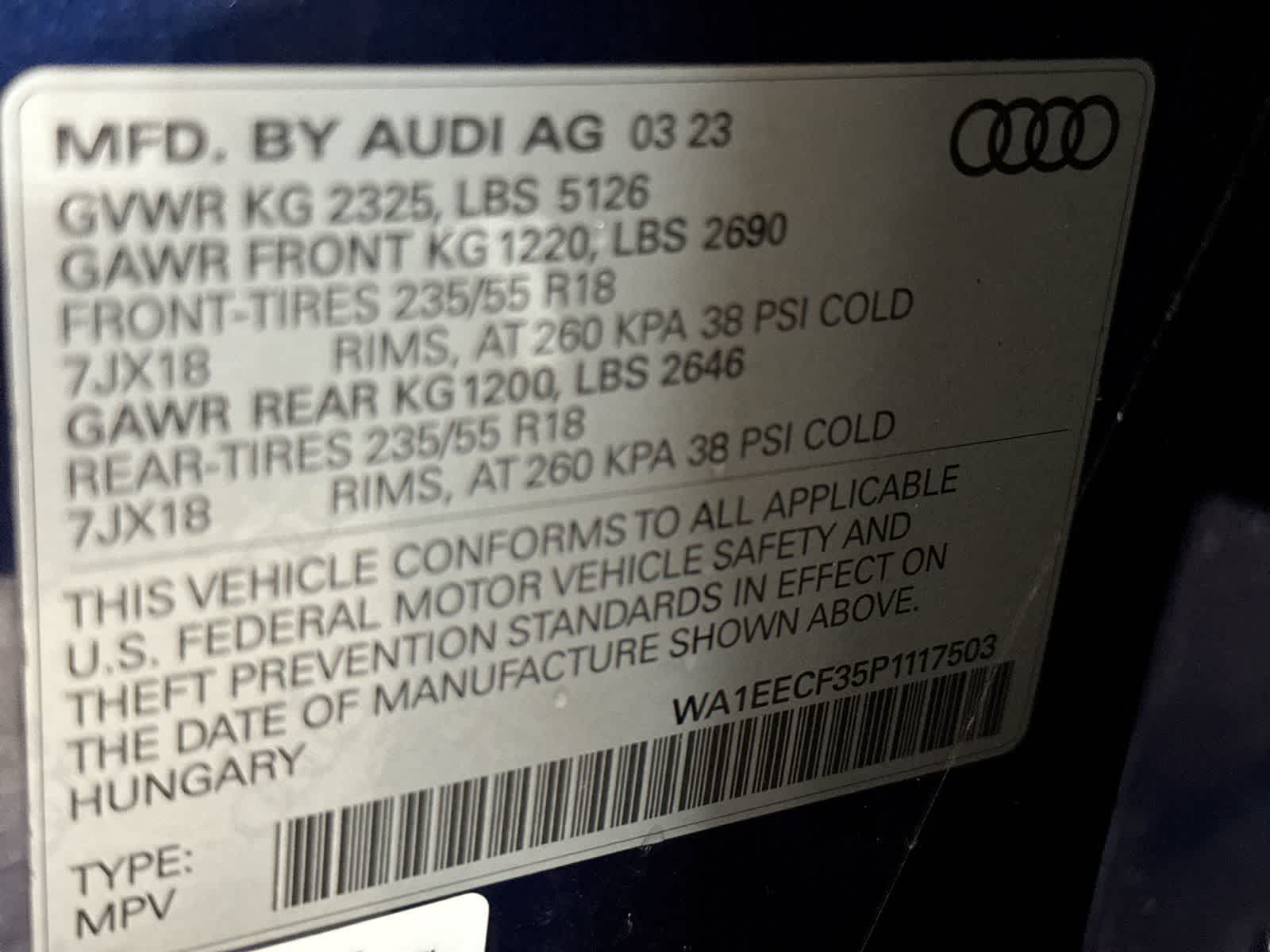 Audi Q3 S line Premium Plus 2023
