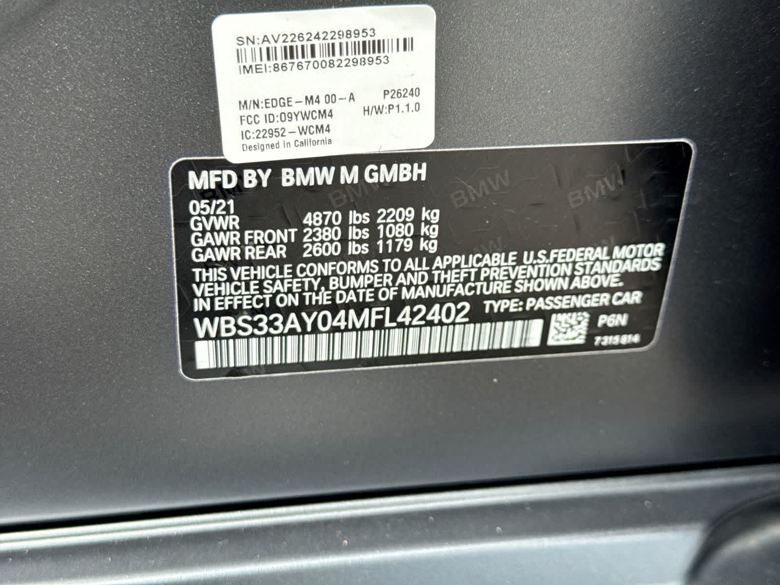 2021 BMW M3 Competition Sedan Competition