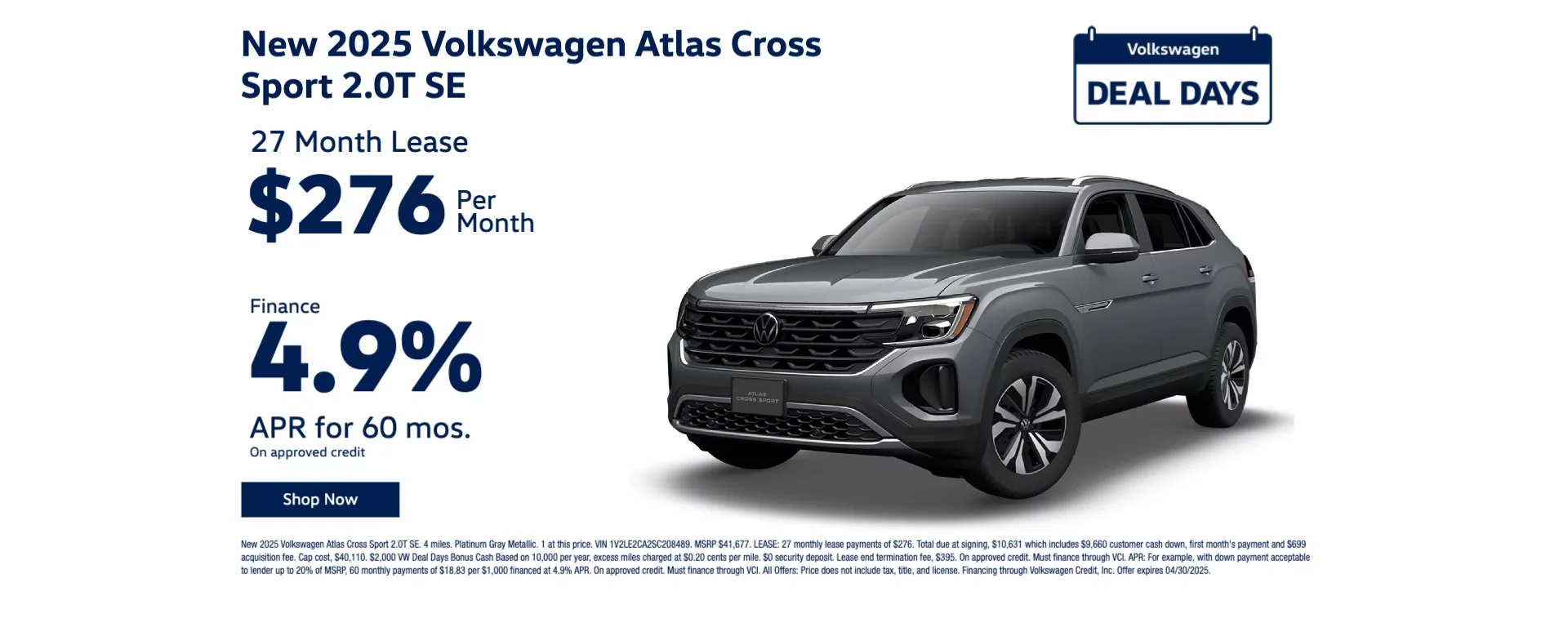 Volkswagen Atlas Cross 2026 en New Port Richey, Florida